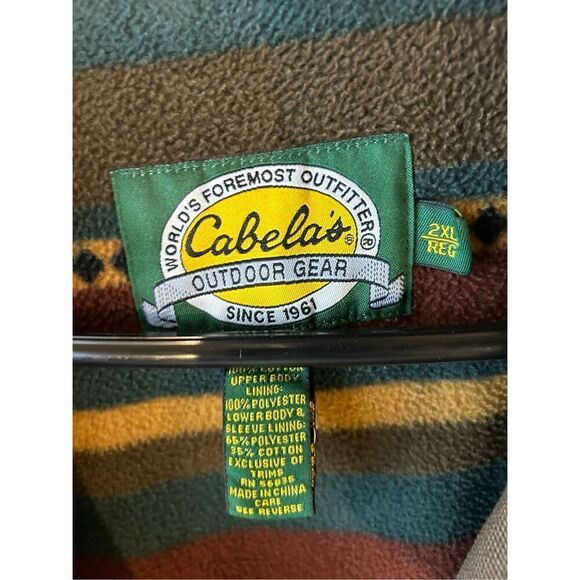 Cabela men’s 2xl blanket lined coat cargo pockets blanket lined rn#56835 - Picture 2 of 9